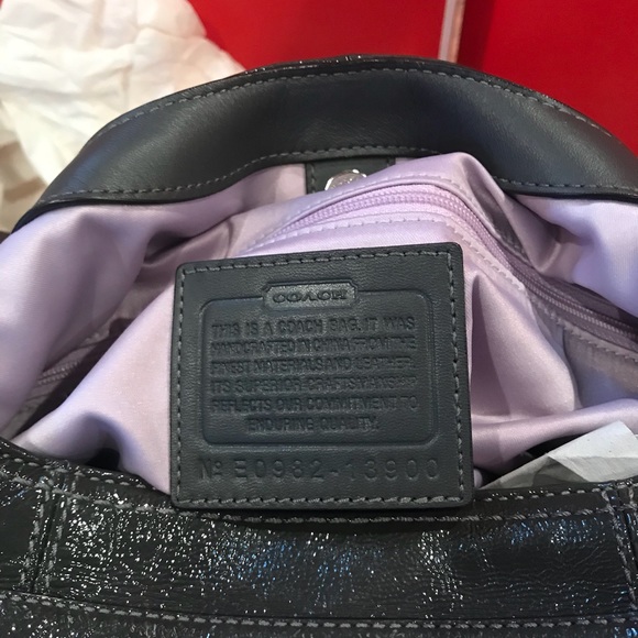 SOLD Coach Madison Graphite Gray Patent Leather - Picture 6 of 8
